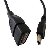 Дата кабель USB 2.0 Mini 5P to AF OTG 0.8m Atcom (12821)