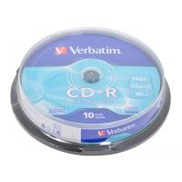 Диск CD Verbatim 700Mb 52x Cake box 10шт Extra (43437)