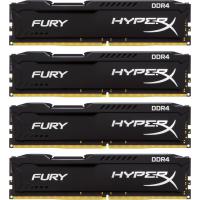 Модуль пам'яті для комп'ютера DDR4 32GB (4x8GB) 2666 MHz Fury Black Kingston Fury (ex.HyperX) (HX426C15FBK4/32)