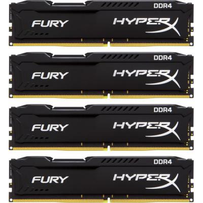 Модуль пам'яті для комп'ютера DDR4 32GB (4x8GB) 2666 MHz Fury Black Kingston Fury (ex.HyperX) (HX426C15FBK4/32)