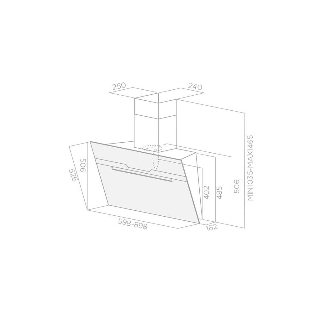 Витяжка кухонна Elica MAJESTIC BL/A 90 Витяжка кухонна Elica MAJESTIC BL/A 90