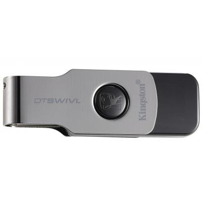 USB флеш накопичувач Kingston 64GB DT SWIVL Metal USB 3.0 (DTSWIVL/64GB)