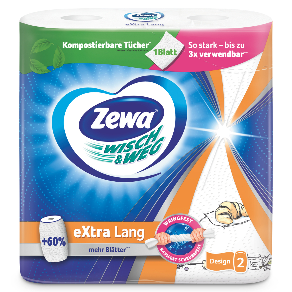 Паперові рушники Zewa Wisch Weg Design 2 рулона (7322540973112)