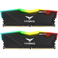 Модуль пам'яті для комп'ютера DDR4 32GB (2x16GB) 3200 MHz T-Force Delta Black RGB Team (TF3D432G3200HC16CDC01)
