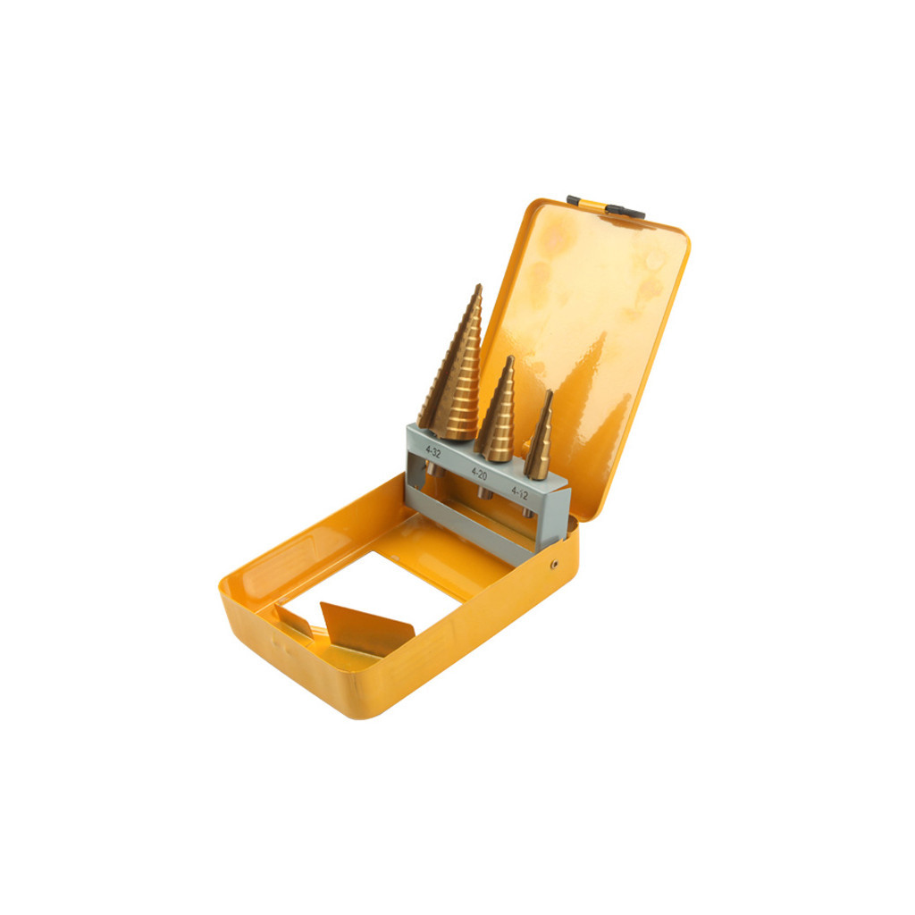 Набір свердл Tolsen свердл по металу ступінчатих 4-12/20/32x2мм (75878) Набір свердл Tolsen свердл по металу ступінчатих 4-12/20/32x2мм (75878)