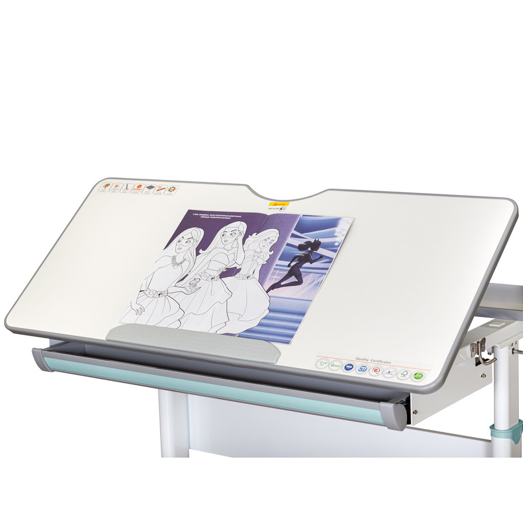 Парта Mealux Edmonton Multicolor Blue Lite (BD-610 W/MC + BL Lite)