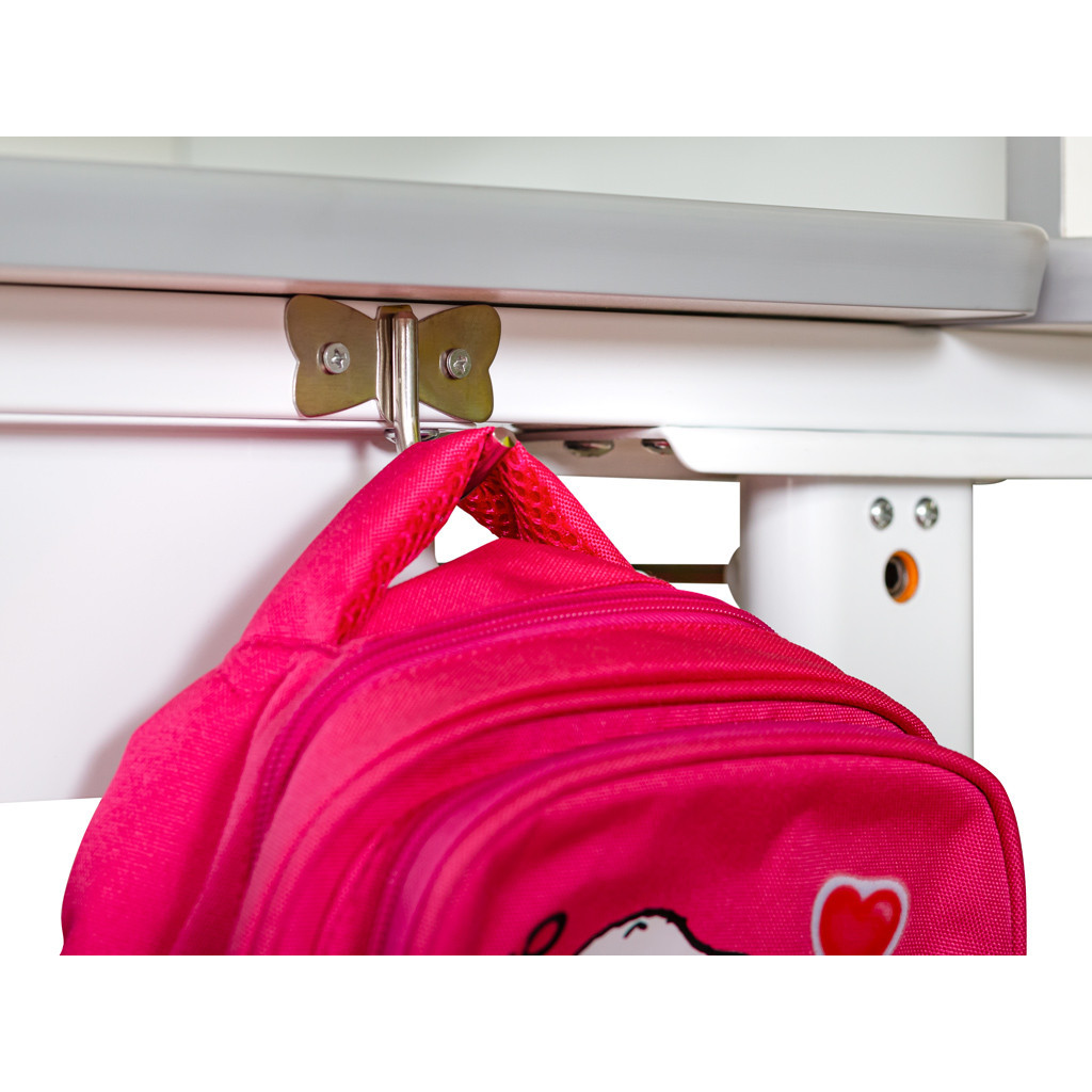 Парта Mealux Edmonton Multicolor Pink з полицею (BD-610 W/МС + PN с полкой)