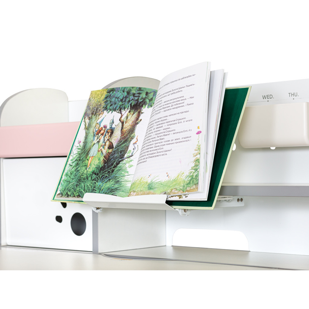 Парта Mealux Edmonton Multicolor Pink з полицею (BD-610 W/МС + PN с полкой)