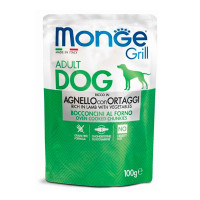Вологий корм для собак Monge Dog Grill з ягням та овочами 100 г (8009470013161)
