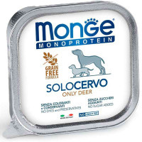 Canned food for dogs Monge Dog Solo 100% venison 150 g (8009470014175)