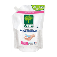Manual dishwashing liquid L'Arbre Vert Sensitive skin spare unit 1 l (3450601036996/3450601047015)