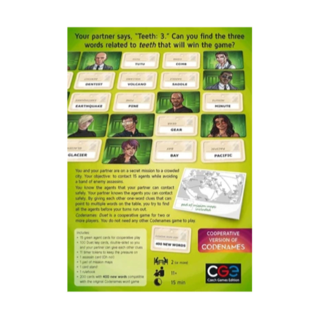Настільна гра Czech Games Edition Codenames: Duet , англійська (8594156310400) Настільна гра Czech Games Edition Codenames: Duet , англійська (8594156310400)