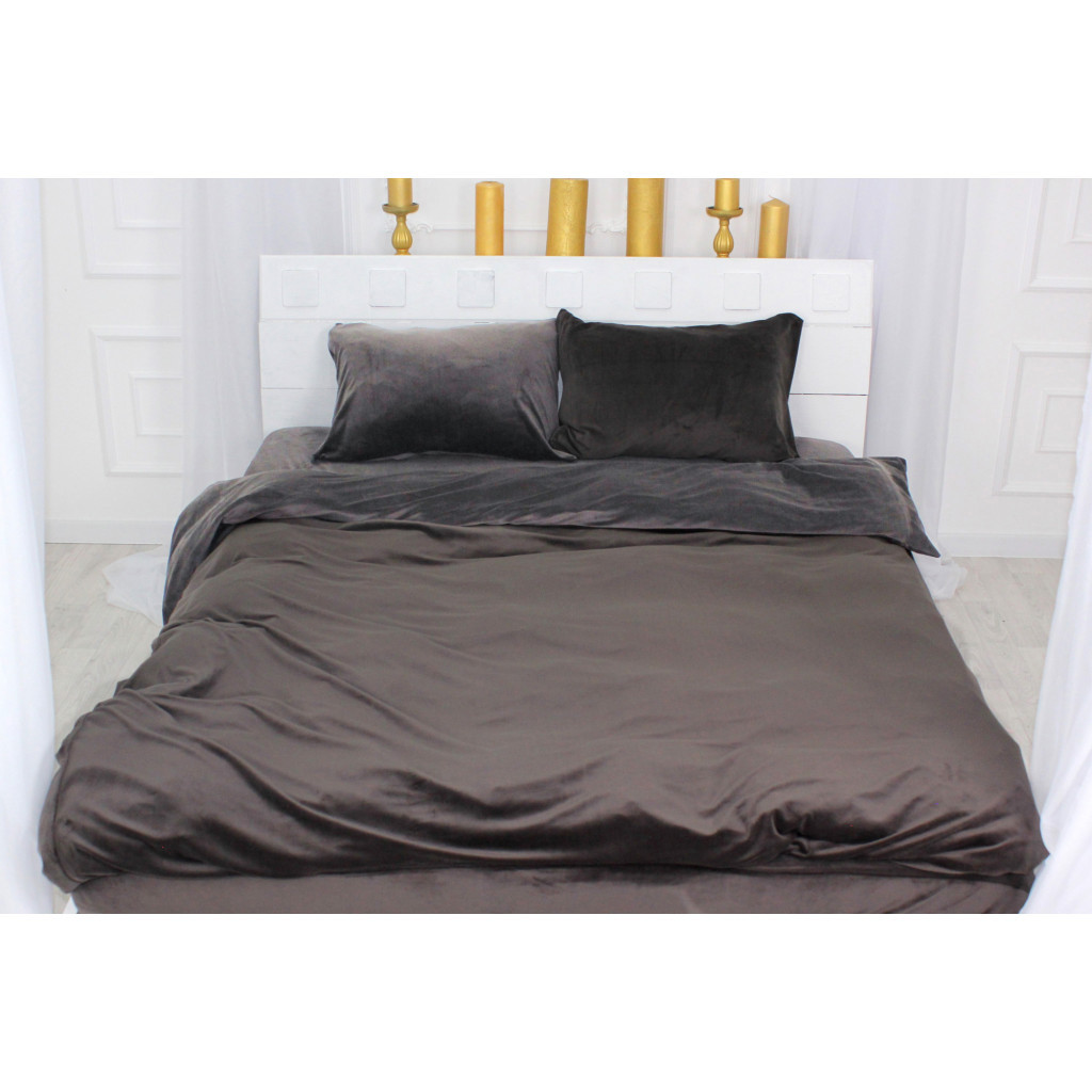 Постільна білизна MirSon Велюр Winter Frost 28-0005 + 28-0003 Anemone Velvet 160х220 (2200004009018)