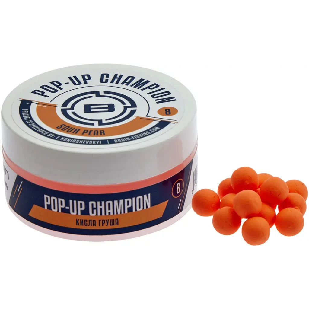 Бойл Brain Champion Pop-Up Sour Pear (груша) 12mm 34g (1858.21.82) Бойл Brain Champion Pop-Up Sour Pear (груша) 12mm 34g (1858.21.82)