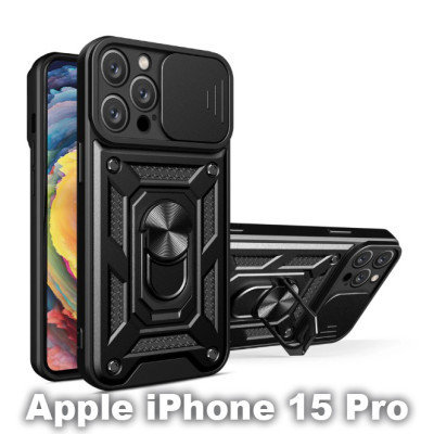 Чохол до мобільного телефона BeCover Military Apple iPhone 15 Pro Black (709953)