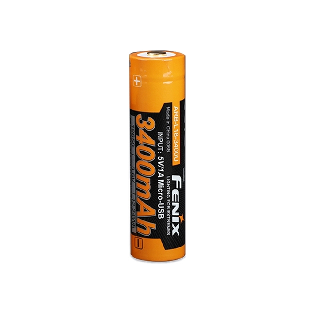 Акумулятор Fenix 18650 3400 mAh micro usb зарядка (ARB-L18-3400U)