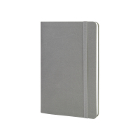 Notebook Optima A5 VIVELLA, soft cover, rubber, white block line, gray (O27104-10)