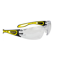 Stanley Wrap Around Safety Glasses, Clear, Polycarbonate, with Soft Rubber Frames (SYE17-10D)