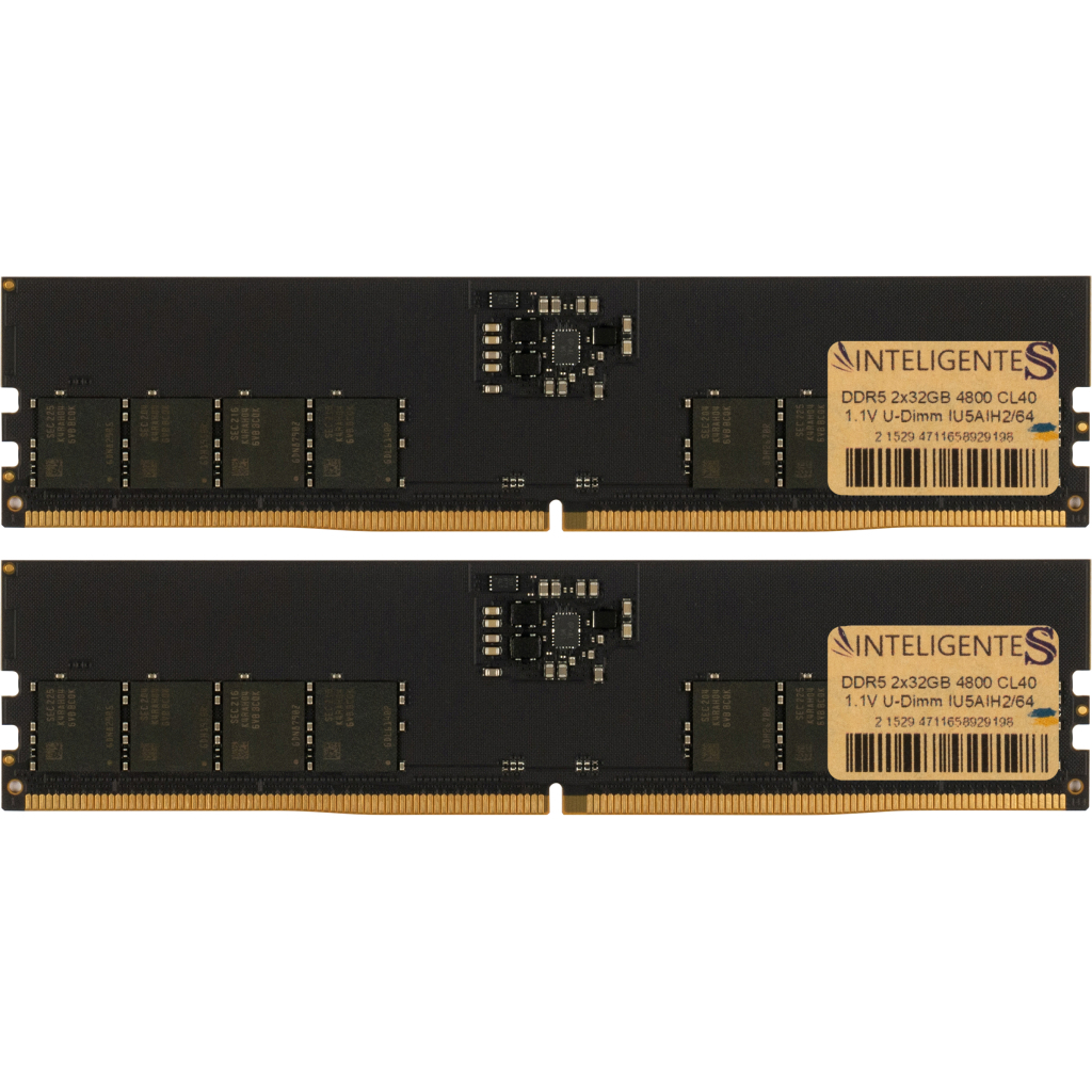 Модуль пам'яті для комп'ютера DDR5 64GB (2x32GB) 4800 MHz INTELIGENTES (IU5AIH2/64) Модуль пам'яті для комп'ютера DDR5 64GB (2x32GB) 4800 MHz INTELIGENTES (IU5AIH2/64)