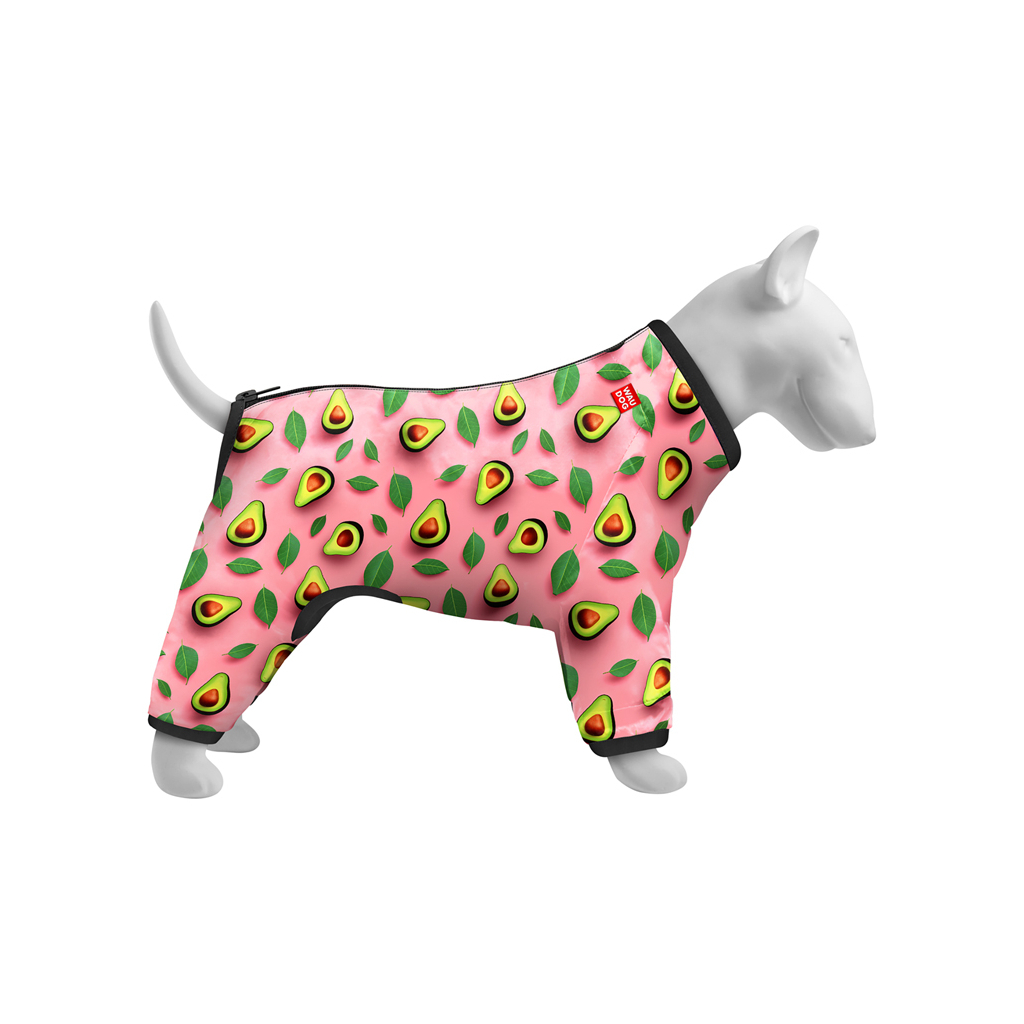 Вітровка для тварин WAUDOG Clothes Авокадо на рожевому S 32 (389-4051)