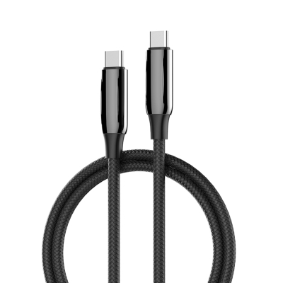 Дата кабель USB-C to USB-C 2.0m (PVC+Aluminum Alloy) (PD Fast Charging 240W) 5А black ColorWay (CW-CBPDCC070-BK)