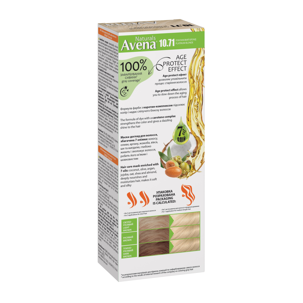 Фарба для волосся Acme Color Avena Naturals Стійка 10.71 - Platinum Blonde (4823115503053)