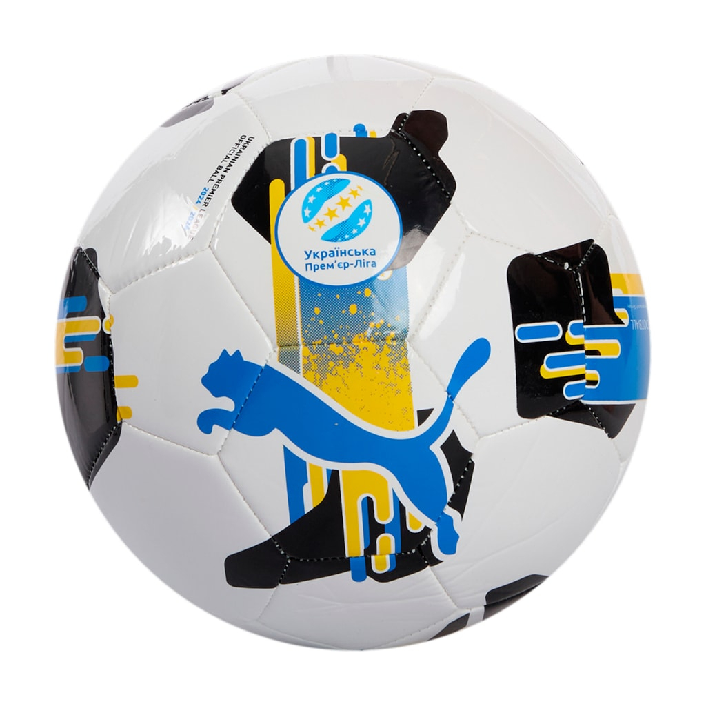 М'яч футбольний Puma Orbita UPL (MS) 084593-01 білий, чорний, жовтий, блакитний 4 (4067982253004)
