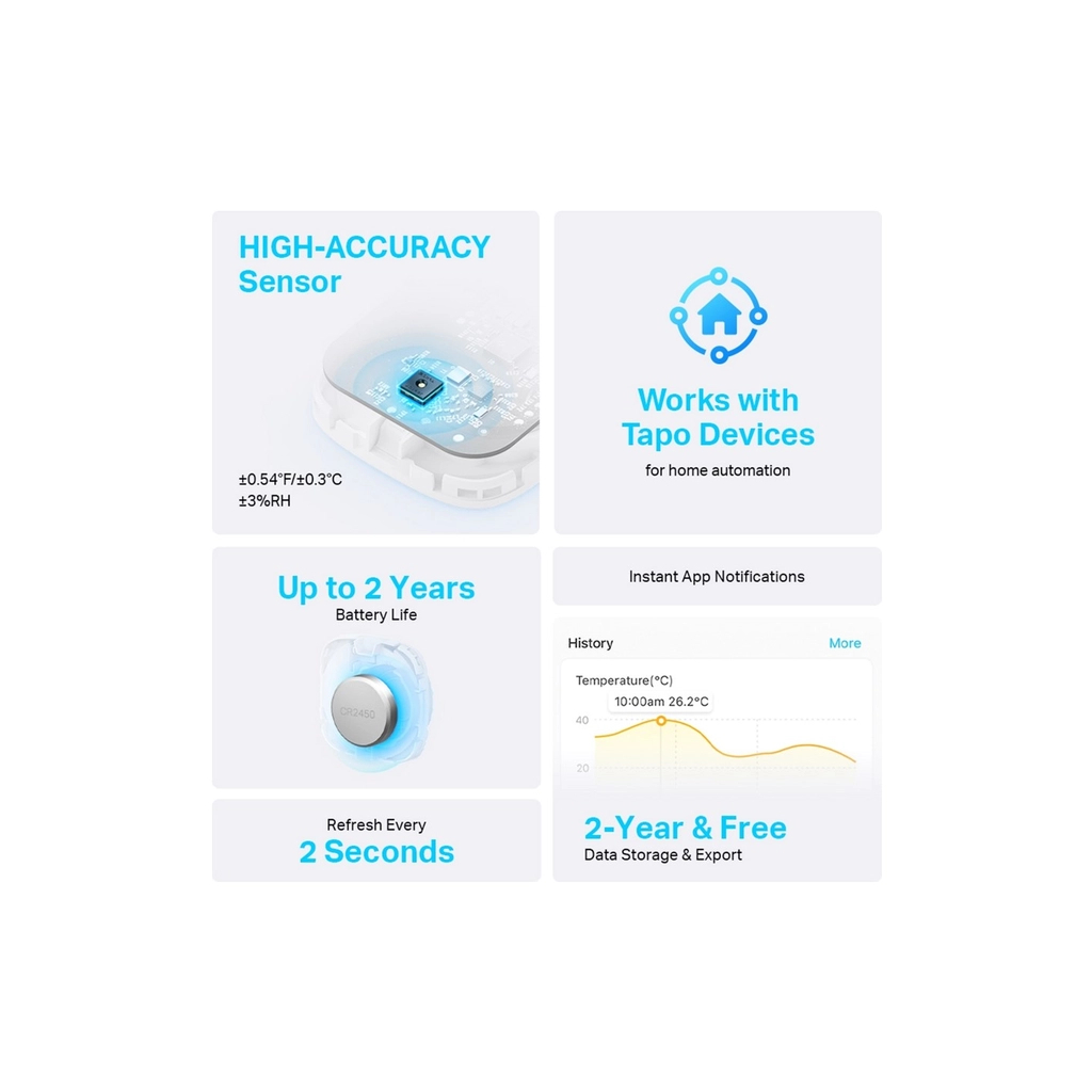 Датчик температури TP-Link та вологості Tapo T310 smart (Tapo T310)