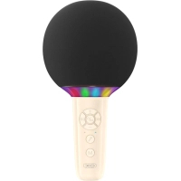 Мікрофон XO BE50 Bluetooth, AUX, LED Beige (BE50.beige)