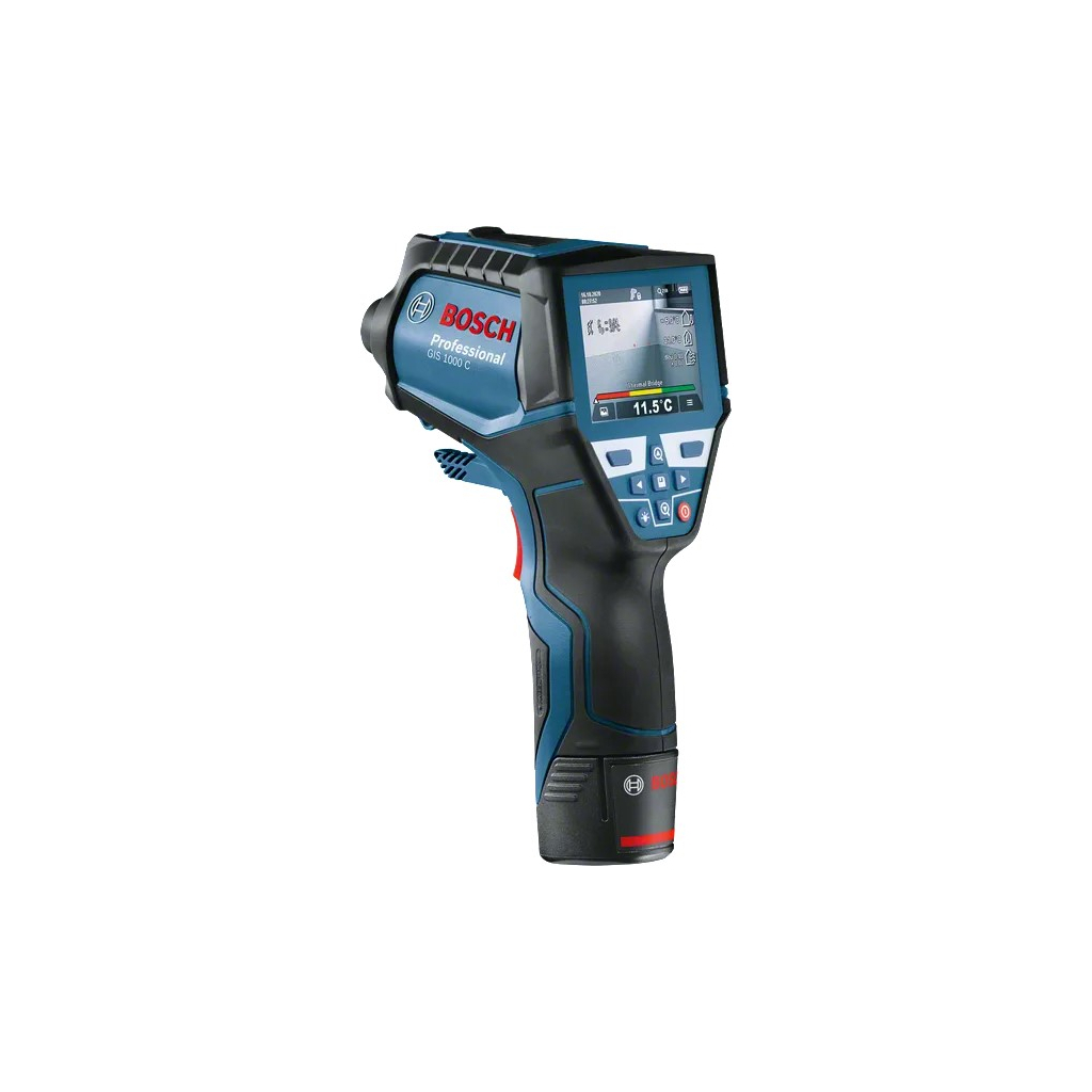 Пірометр Bosch Professional GIS 1000C, -40град. до +1000град., .0.2град., IP54, 0.54кг, кейс (0.601.083.301)