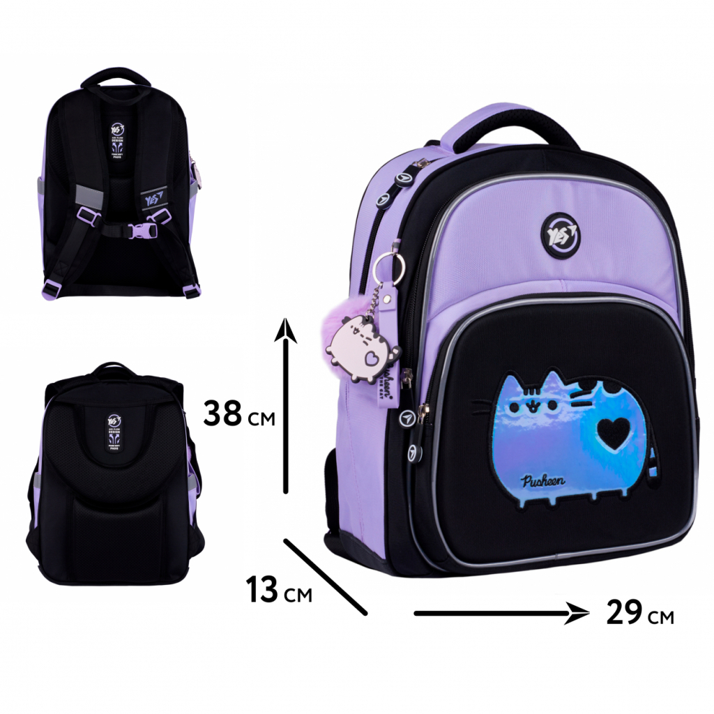 Рюкзак шкільний Yes Pusheen Shiny S-91 напівкаркасний (559816)