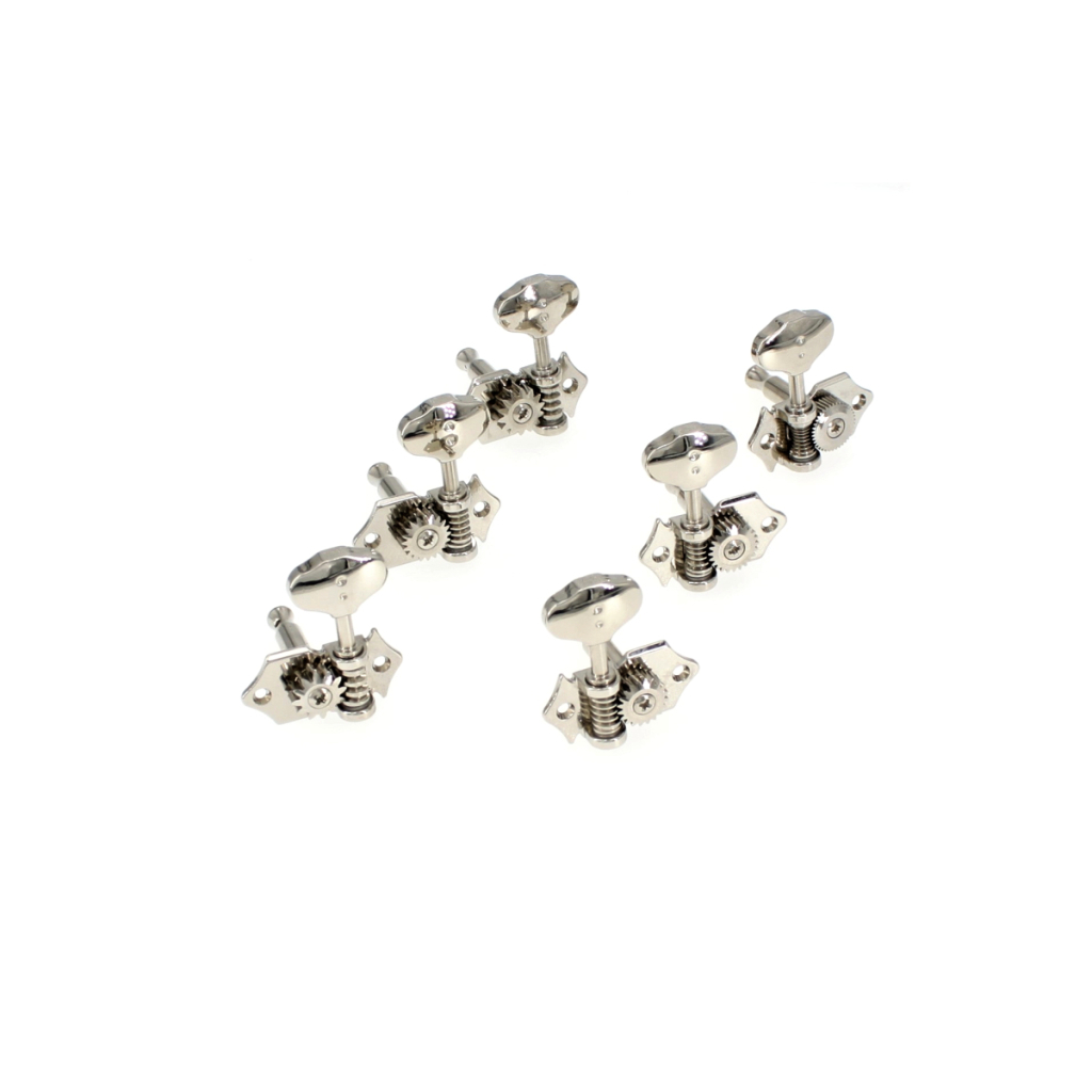 Кілки для гітари Graph Tech PRN-3422-N0 Acoustic 3+3 Butterbean Button Nickel (235526)