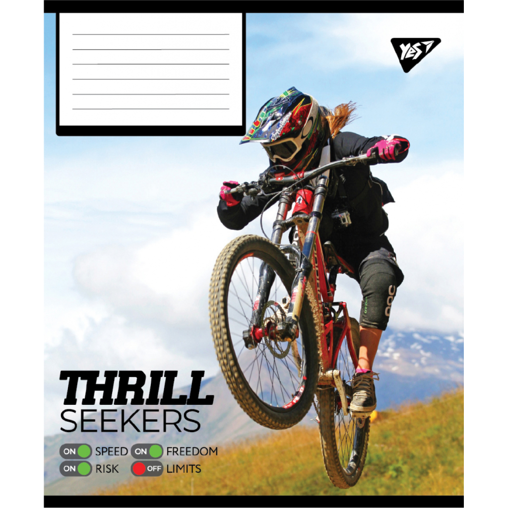 Зошит Yes Thrill Seekers А5 60 аркушів клітинка (767789) Зошит Yes Thrill Seekers А5 60 аркушів клітинка (767789)