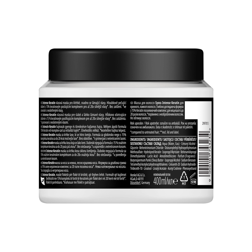 Маска для волосся Syoss Intense Keratin Hair Mask 400 мл (9000101743234)