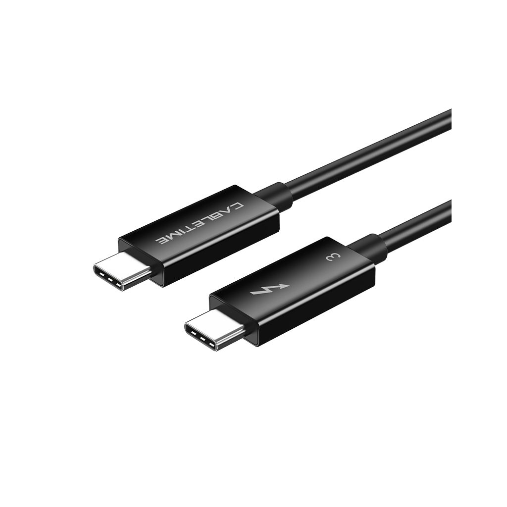 Дата кабель USB-C to USB-C 0.5m Thunderbolt 3 100W (20V/5A) 5K60Hz Cabletime (CA915392) Дата кабель USB-C to USB-C 0.5m Thunderbolt 3 100W (20V/5A) 5K60Hz Cabletime (CA915392)