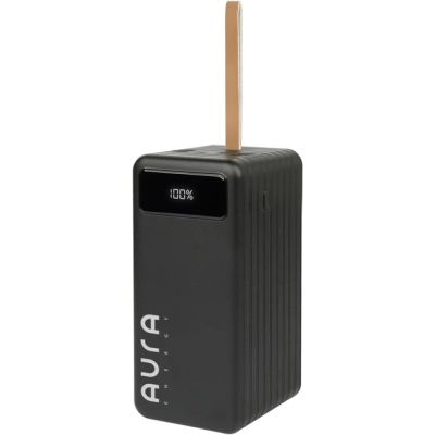 Батарея універсальна AURA NRG-P100 100000mAh 22.5W Black (PBANRG-P100B)