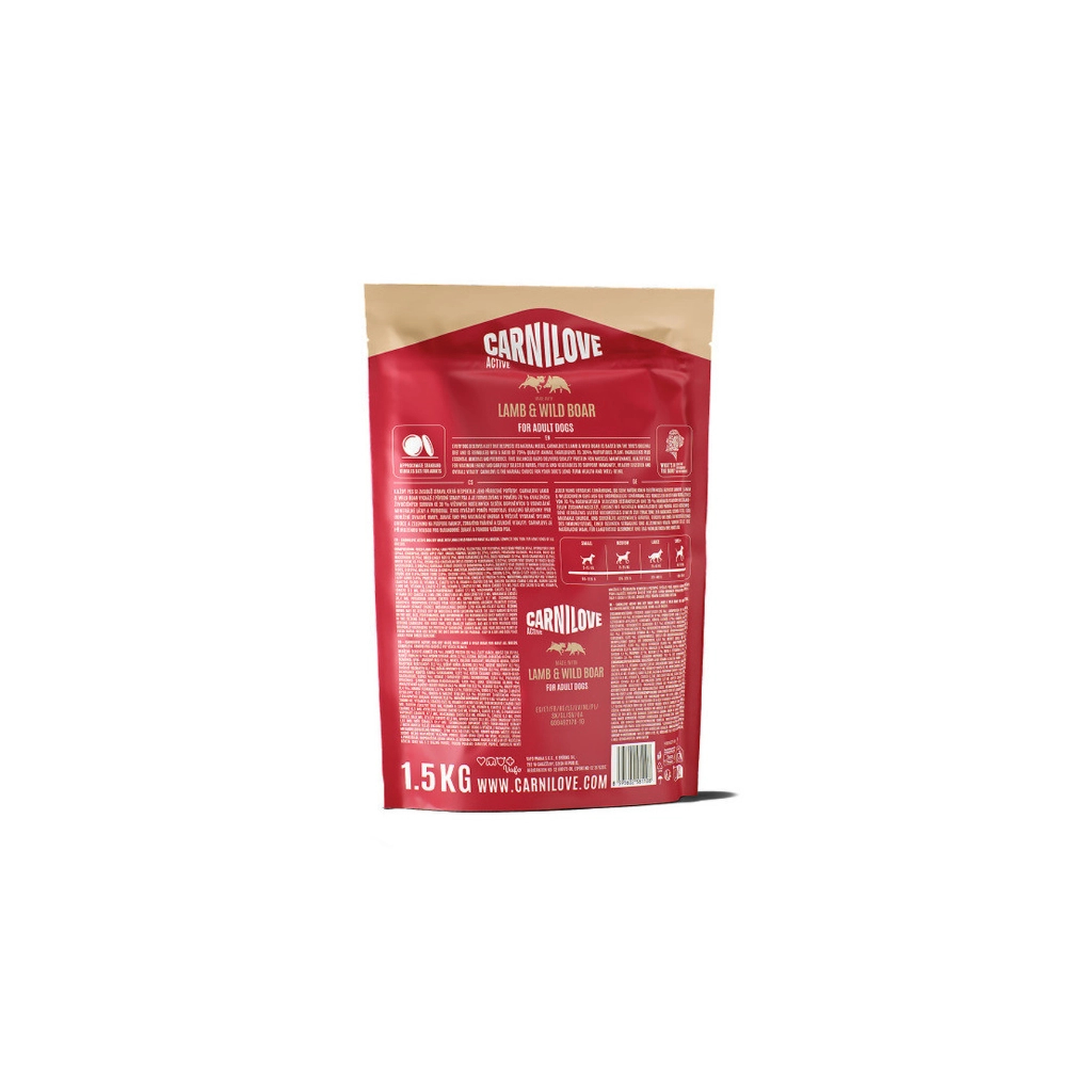 Сухий корм для собак Carnilove Active Lamb & Wild Boar 1.5 кг (8595602581108)