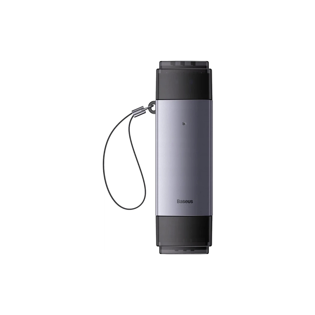 Зчитувач флеш-карт Baseus USB-A + USB-C to SD/TF gray (WKQX060113) Зчитувач флеш-карт Baseus USB-A + USB-C to SD/TF gray (WKQX060113)