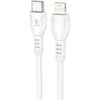 Дата кабель USB-C to Lightning 1.0m PD PVC white Wibrand (WI.DC/BO1W-CL)