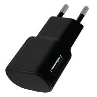 Зарядний пристрій Florence USB, 1.0A black (FW-1U010B)