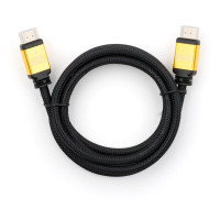 Кабель мультимедійний HDMI to HDMI 10 m metal V2.0 Vinga (VCPDCHDMI2VMM10BK)