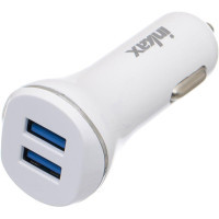 Зарядний пристрій Inkax CD-12 Car charger + Type-C cable 2USB 2.1A White (F_72207)