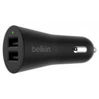 Зарядний пристрій Belkin DUAL METALLIC (USB 2.4Amp), 24W,BLACK (F8M930btBLK)