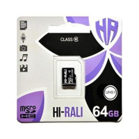 Карта пам'яті Hi-Rali 64GB microSDXC class 10 (HI-64GBSDCXCL10-00)