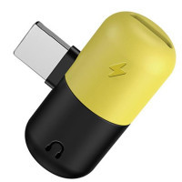 Перехідник XoKo Lightning to Dual Lightning Black/Yellow (AC-100-BKYL)