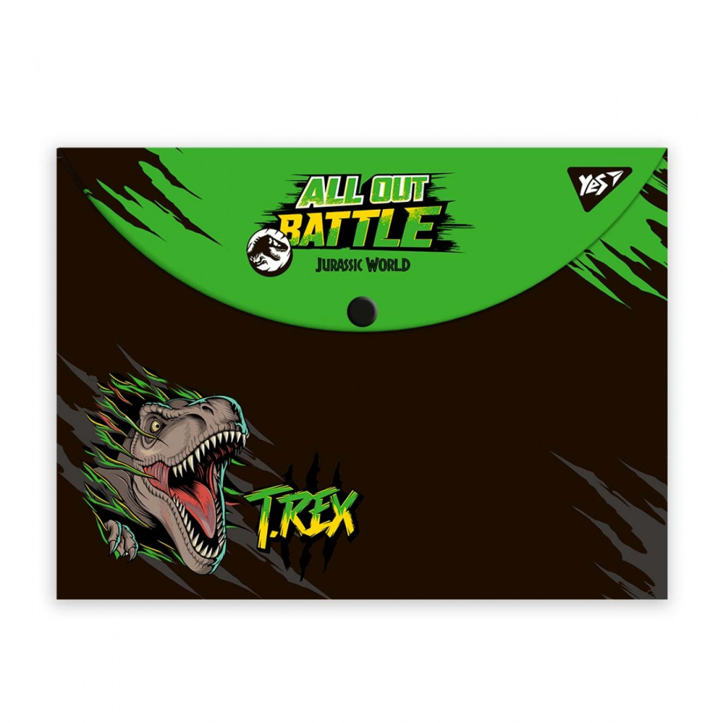 Папка - конверт Yes на кнопці А4 Jurassic World (492025) Папка - конверт Yes на кнопці А4 Jurassic World (492025)