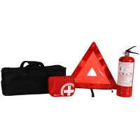 Set of technical assistance Poputchik according to the traffic rules black (01-186-IS)