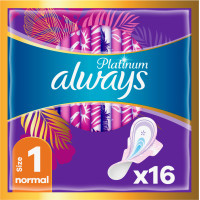 Sanitary pads Always Platinum Normal (Size 1) 16 pcs. (8001090444912)