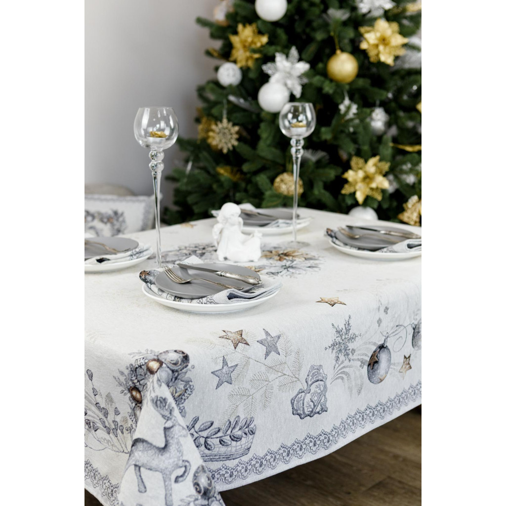 Скатертина Прованс гобеленова SILVER STAR 135х350см (4823093450080) Скатертина Прованс гобеленова SILVER STAR 135х350см (4823093450080)