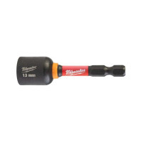 Головка магнітна Milwaukee 1/4", шестигранна, 13 мм Shockwave, ударостійка (4932492443)